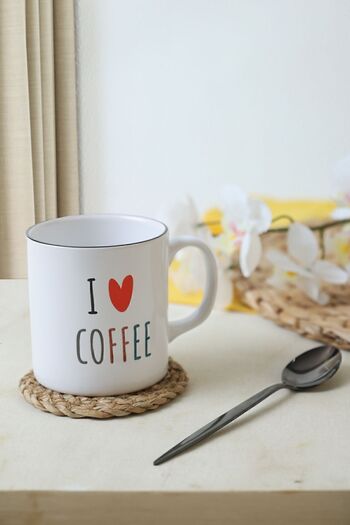 Keramika 10 Cm I Love Coffee Cylinder Mug