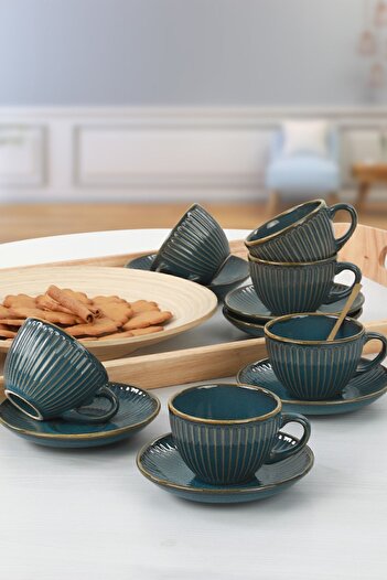 Keramika Set de ceai Azure Myra 12 piese pentru 6 persoane