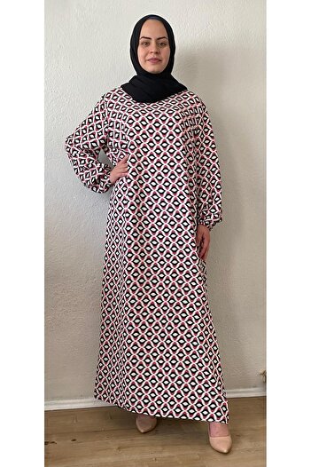 Samgülü XXL Plus Size Viscose Tunic Dress - Side Slit, Cotton