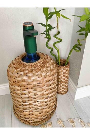Sepetimde Καλάθι με ψάθινη θήκη Carboy