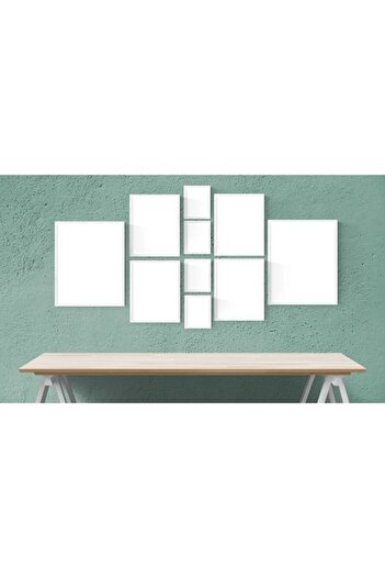 skydem Different Sizes Picture Frame Set - White