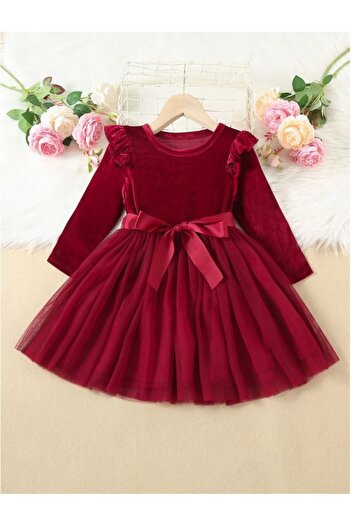 ASIA GİYİM Ziua de naștere a fetiței - Crăciun Anul Nou Prințesă Puffy Tutu Ribbon Velvet Dress