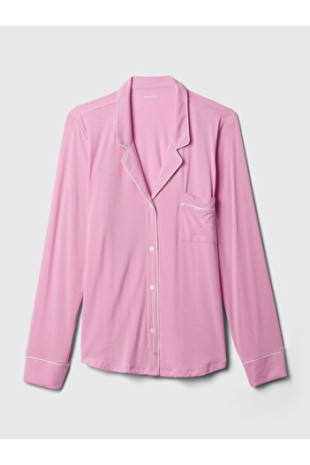 GAP Kadın Pembe Modal Pijama Üstü