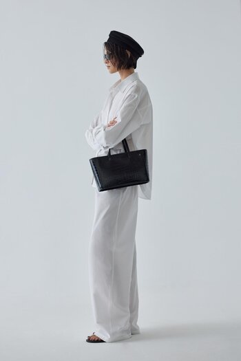 Suud Collection Βασικό παντελόνι από λευκή ποπλίνα