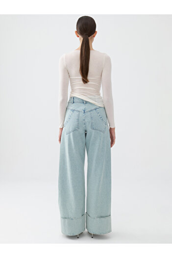 Nocturne High Waist Wide Leg Jean Trousers