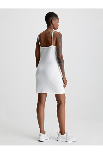 Calvin Klein WAFFLE HALTER DRESS
