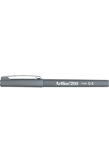 artline Gray 0.4mm Felt Tip 200 Fineliner Pen