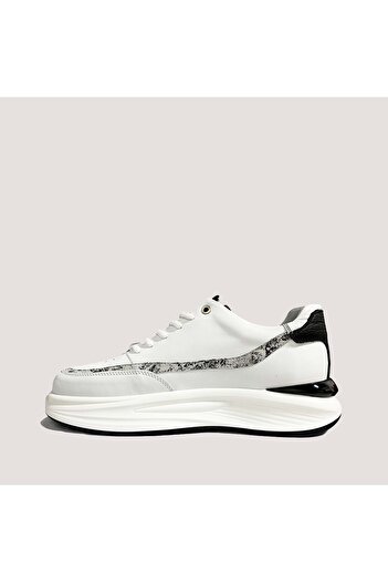 LUCIANO BELLINI 3504 Men's White Leather Casual Shoes - 40