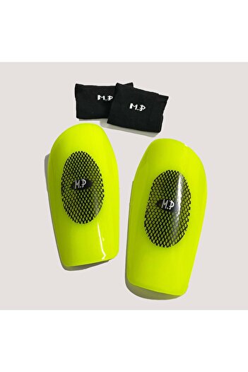 M.P. Unisex Green Football Kick Pad - 19 Cm, with Socks, 40-44