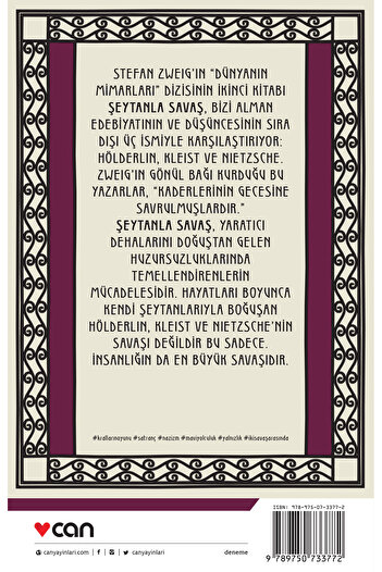 Can Yayınları Şeytanla Savaş: Hölderlin, Kleist, Nietzsche