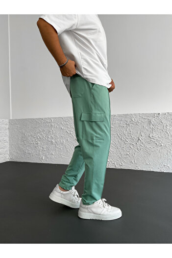 BYBASICMAN Green Stitched Cargo Φούτερ B-3042