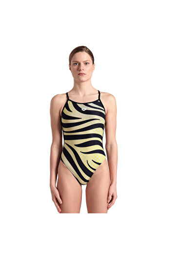ARENA Multi Stripes Swimsuitalylace Back Kadın Yüzücü Mayosu 007158560