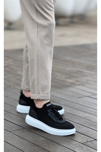 BOA BA0812 Black Knitted Knitwear Sports Shoes - Style Special
