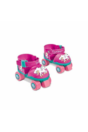 TOYFEST Unicorn 4-Wheel Skate Set with Bag, Knee Pad and Elbow Pad - Adjustable for Size 22-29)