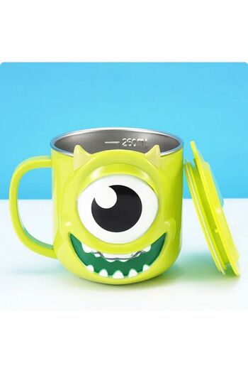 TOYFEST Kawaii 3D Monster Character Embossed Model Stainless Steel Water Cup Mug Coffee Mug