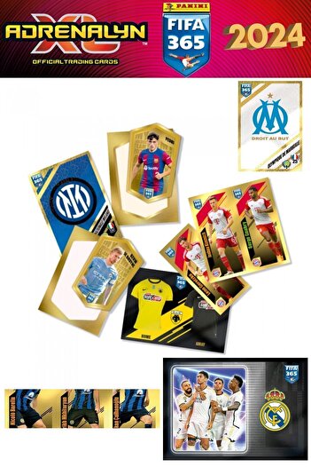 TOYFEST بطاقات ملصقات لاعب كرة القدم فيفا 365 2024 من بانيني - 8 عبوات (40 ملصقًا)