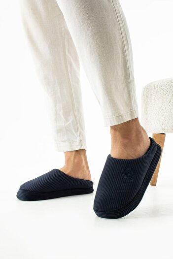 MÜJERİL'S Ανδρικές παντόφλες Unisex Κεντημένες Velvet House