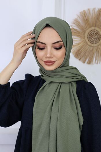 feronis Γυναικείο Μοντέλο Βαμβακερό Σάλι Cazz Hijab _ Χακί