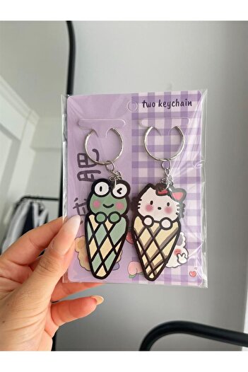 odaburada Kawaii Icecream 2-Piece Cute Gift Keychain