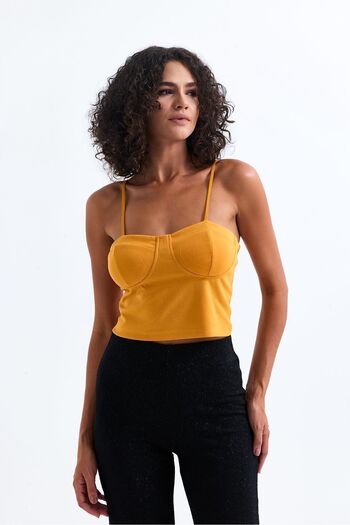 Sense Glop Lined Bustier| Bus33493 Saffron