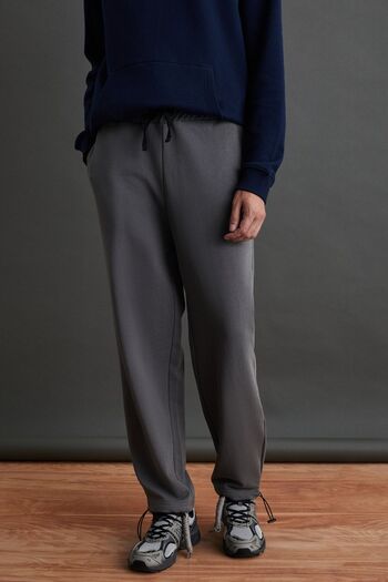 GRIMELANGE Men's Gray Sweatpants - Soft, Comfortable, Elastic and Raised