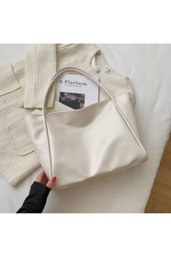 HONEY BAG Soft Model Cream Women's Shoulder and Shoulder Bag