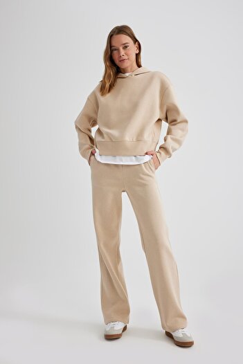 DeFacto Pantaloni de sport drepti cu buzunare elastice cu talie înaltă - B8571ax24sp