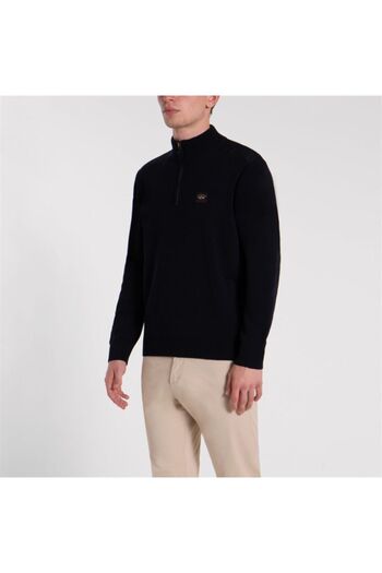 PAUL&SHARK MEN'S ZIPPED PULLOVER C.WWOOL