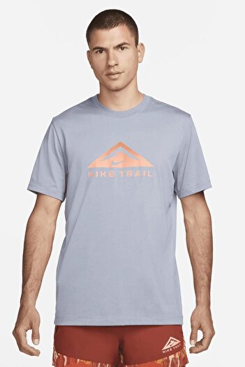 Nike Ανδρικό μπλουζάκι για τρέξιμο Dri Fit Running Trail σε γκρι χρώμα