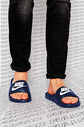 Nike Futura Benassi Slide Hard Blue Unisex Single Band Single Band Navy Blue