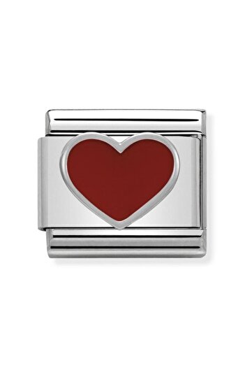 NOMİNATİON Composable Classic Symbols In Stainless Steel , Enamel And Silver 925 (17_red Heart)