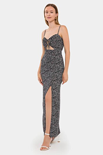 Hiccup Büst Kesimi Floral Maxi Elbise