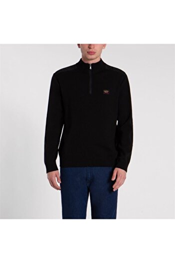 PAUL&SHARK MEN'S ZIPPED PULLOVER C.W. WOOL