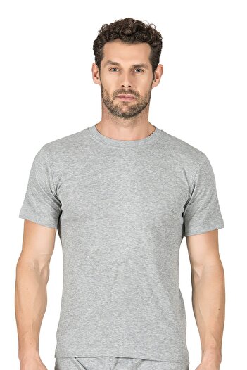ÖZKAN underwear Özkan 0116 Men's Ribbed Flexible Comfortable Closed Collar Half Sleeve Athlete Undershirt