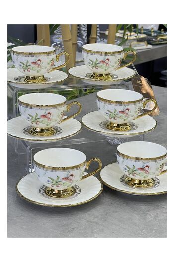 Doğudeko 6-Piece Luxury Porcelain Miller Cup Set