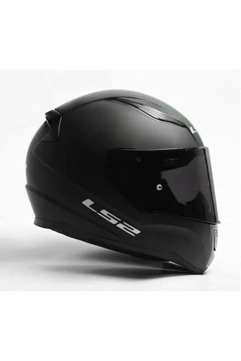 LS2 Rapid 2 Mat Siyah Full Face Motosiklet Kaskı Siyah Vizörlü