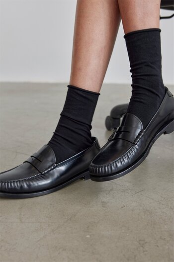 Suud Collection Black Bamboo Socket Socks
