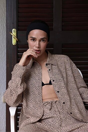 Suud Collection Gemustertes Kamelhemd „Felicia“