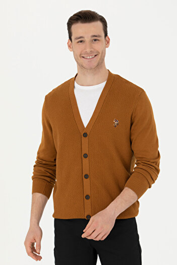 U.S. Polo Assn. Ανδρική ζακέτα Coconut Basic Knitwear 50268939-VR153
