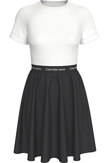 Calvin Klein LOGO ELASTIC SHORT SLEEVE DRESS