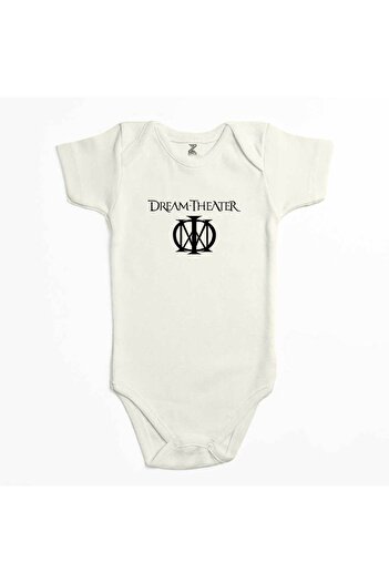CrowsGate Dream Theater Logo Ecru Color Baby Bodysuit