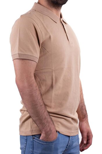 Twister Jeans 2277 Beige Polo Collar Men's T-Shirt