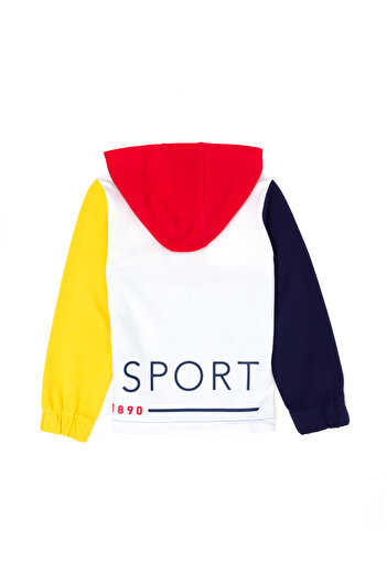 U.S. Polo Assn. Λευκό Παιδικό Φούτερ με κουκούλα - 50269040-VR013