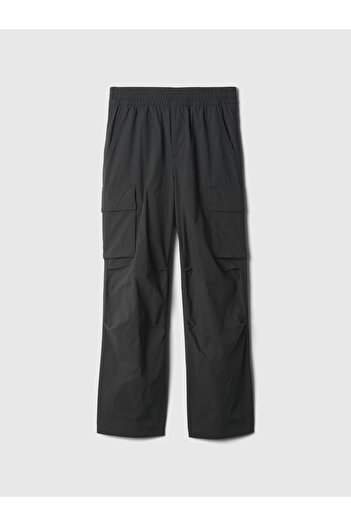 GAP Erkek Çocuk Siyah Loose Performance Kargo Pantolon
