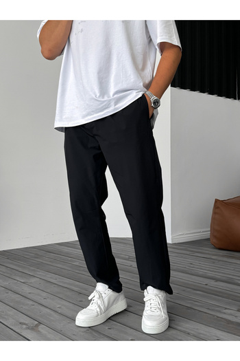 BYBASICMAN Baggy Fabric Black Parachute Trousers - Ke-5052