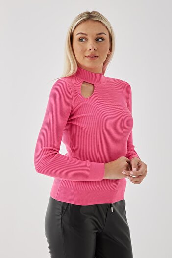 Fashion Friends Pulover Detaliat Fereastra Fuchsia