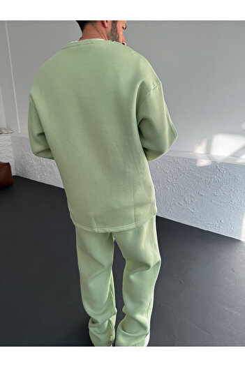 BYBASICMAN Fıstık Yeşili Basic Sweat ES-002 V-30-746
