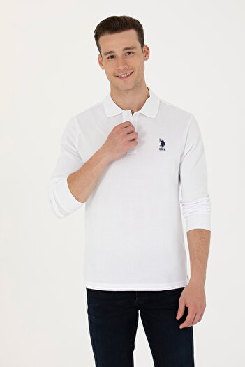 U.S. Polo Assn. Ανδρικό λευκό φούτερ Basic 50269403 -VR013