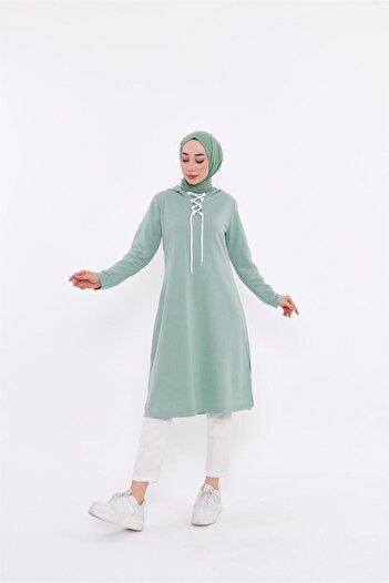 Bwest Eflin Collar Hooded Long Sweatshirt - 03030.100 - Green