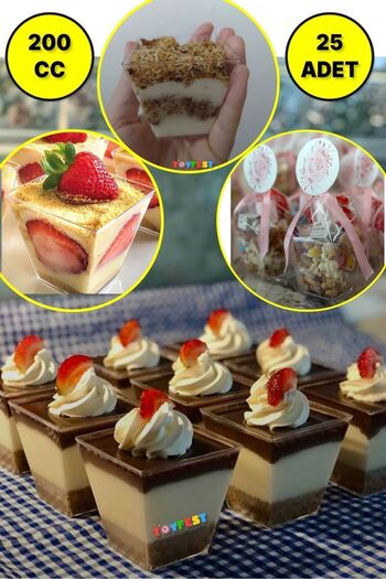 Beyaz At 25 Pieces Lidless Dessert Bowl & Appetizer and Salad Bowl & Party Bowl Prism Cubic Bowl 200cc